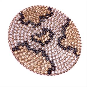 925 Sterling Silver Leopard Pattern  Cocktail Rings