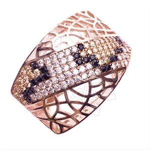 925 Sterling Silver Leopard Pattern  Cocktail Rings