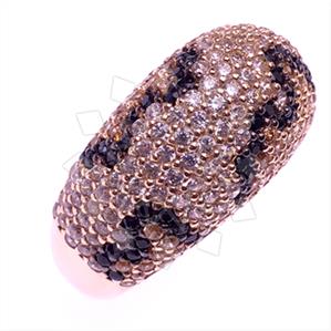 925 Sterling Silver Leopard Pattern  Cocktail Rings