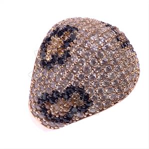 925 Sterling Silver Leopard Pattern  Cocktail Rings