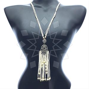 Fashion Hamsa Hand Tassel Necklace
