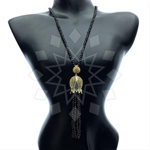 Fashion Beaded Tassel  Tassel Necklace