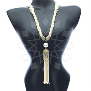 Fashion Beaded Tassel  Tassel Necklace