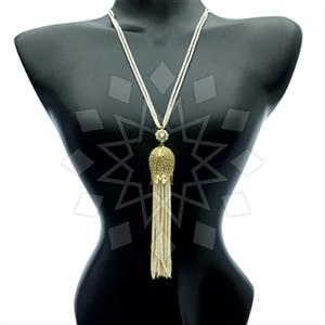 Fashion Beaded Tassel  Tassel Necklace