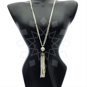 Fashion Beaded Tassel  Tassel Necklace