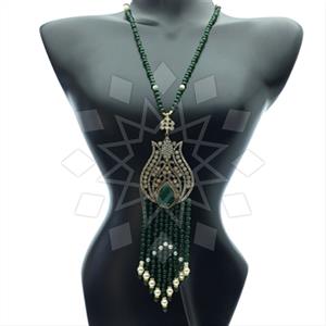 Fashion Beaded Tassel  Tassel Necklace