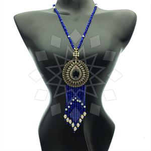 Fashion Beaded Tassel  Tassel Necklace