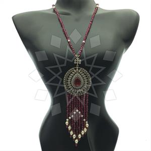 Fashion Beaded Tassel  Tassel Necklace