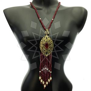 Fashion Beaded Tassel  Tassel Necklace