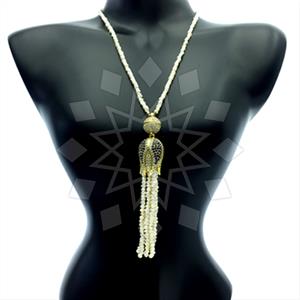 Fashion Beaded Tassel  Tassel Necklace