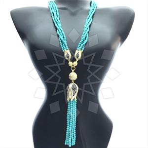 Fashion Beaded Tassel  Tassel Necklace