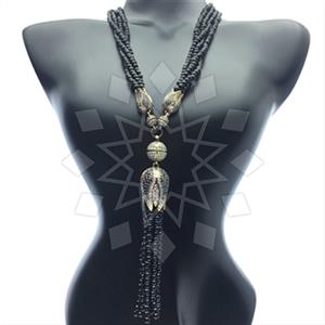 Fashion Beaded Tassel  Tassel Necklace