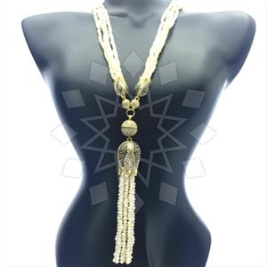 Fashion Beaded Tassel  Tassel Necklace