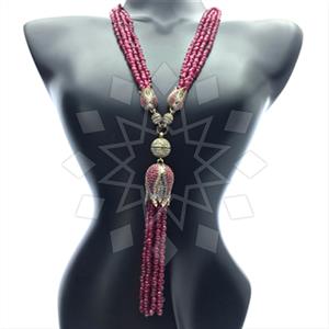 Fashion Beaded Tassel  Tassel Necklace