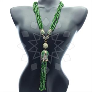 Fashion Beaded Tassel  Tassel Necklace