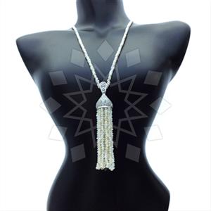 Fashion Beaded Tassel  Tassel Necklace