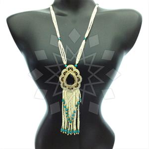 Fashion Beaded Tassel  Tassel Necklace