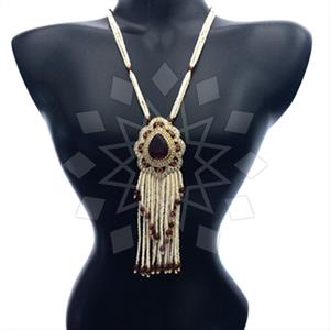 Fashion Beaded Tassel  Tassel Necklace