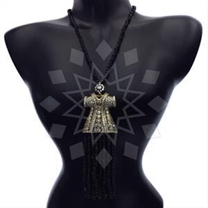 Fashion Beaded Tassel  Tassel Necklace