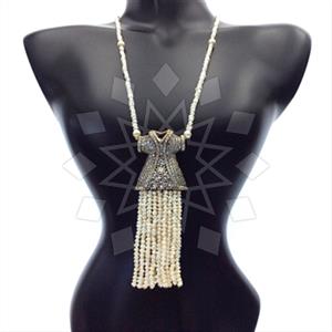 Fashion Beaded Tassel  Tassel Necklace