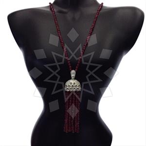 Fashion Beaded Tassel  Tassel Necklace