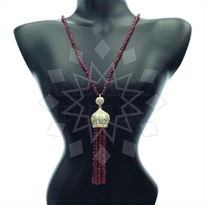 Fashion Beaded Tassel  Tassel Necklace