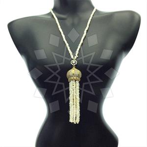 Fashion Beaded Tassel  Tassel Necklace
