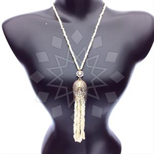 Fashion Beaded Tassel  Tassel Necklace