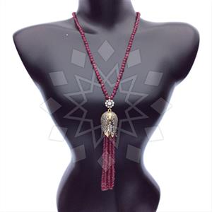 Fashion Beaded Tassel  Tassel Necklace