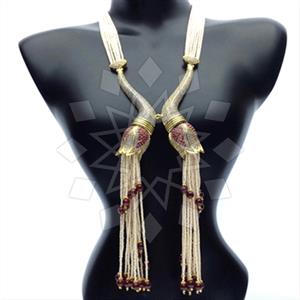 Fashion Beaded Tassel  Tassel Necklace