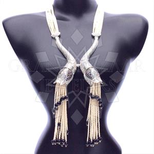 Fashion Beaded Tassel  Tassel Necklace