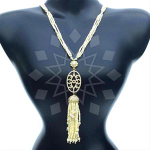 Fashion Beaded Tassel  Tassel Necklace