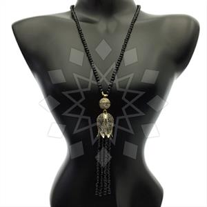 Fashion Beaded Tassel  Tassel Necklace