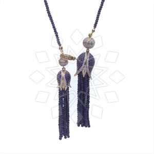 Fashion Beaded Tassel  Tassel Necklace