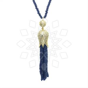 Fashion Beaded Tassel  Tassel Necklace