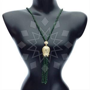 Fashion Beaded Tassel  Tassel Necklace