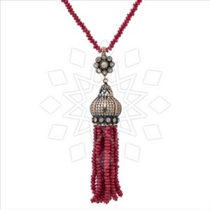 Fashion Beaded Tassel  Tassel Necklace