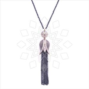 Fashion Beaded Tassel  Tassel Necklace
