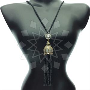 Fashion Beaded Tassel  Tassel Necklace