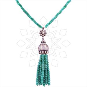 Fashion Beaded Tassel  Tassel Necklace