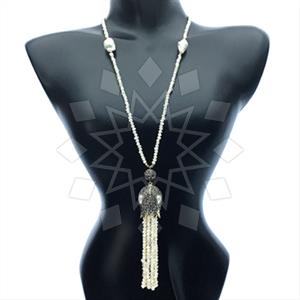 Fashion Beaded Tassel  Tassel Necklace