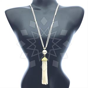 Fashion Beaded Tassel  Tassel Necklace