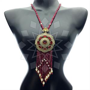 Fashion Beaded Tassel  Tassel Necklace