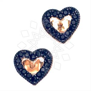 925 Sterling Silver Heart Stud Earrings