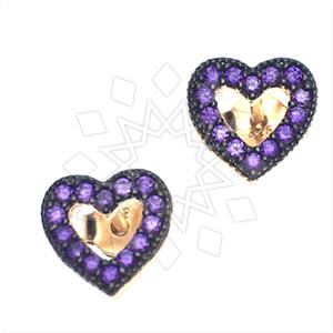 925 Sterling Silver Heart Stud Earrings