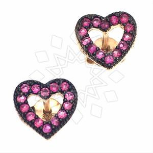 925 Sterling Silver Heart Stud Earrings