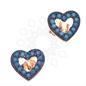 925 Sterling Silver Heart Stud Earrings