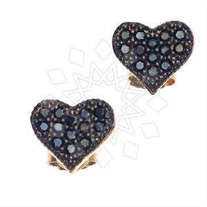 925 Sterling Silver Heart Stud Earrings