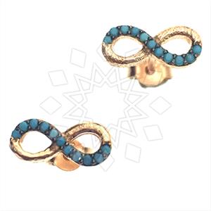 925 Sterling Silver Infinity Stud Earrings