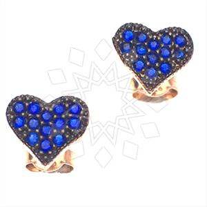 925 Sterling Silver Heart Stud Earrings